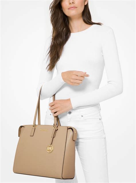 sullivan large saffiano leather tote.